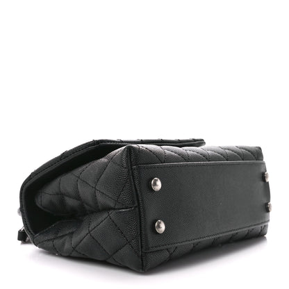 Chanel Caviar Lizard Embossed Quilted Mini Coco Handle Flap Black 4 of 12