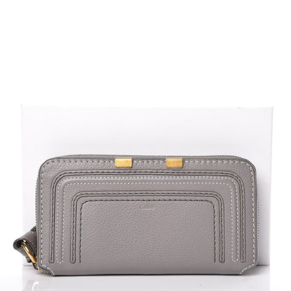 Chloe Calfskin Marcie Long Zip Around Wallet Cashmere Grey 13 of 13