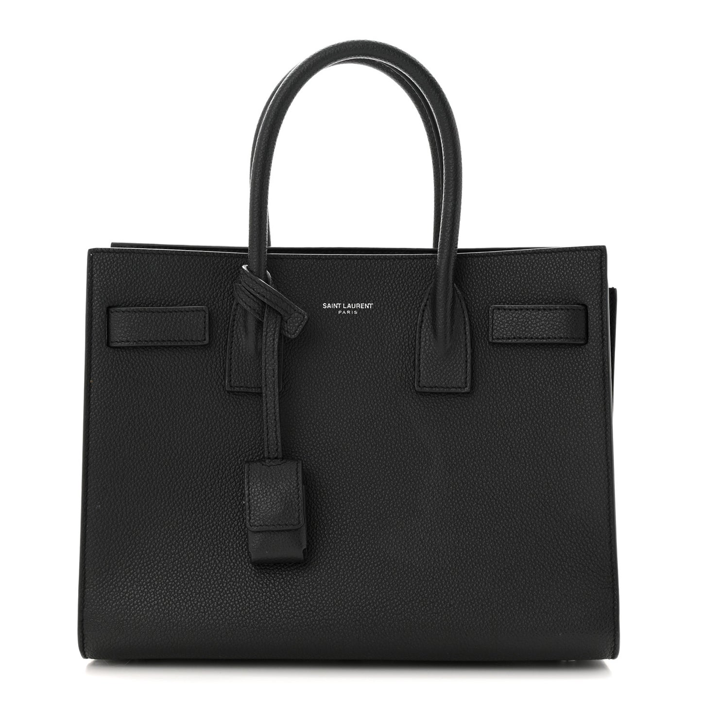 Grained Calfskin Baby Sac De Jour Black