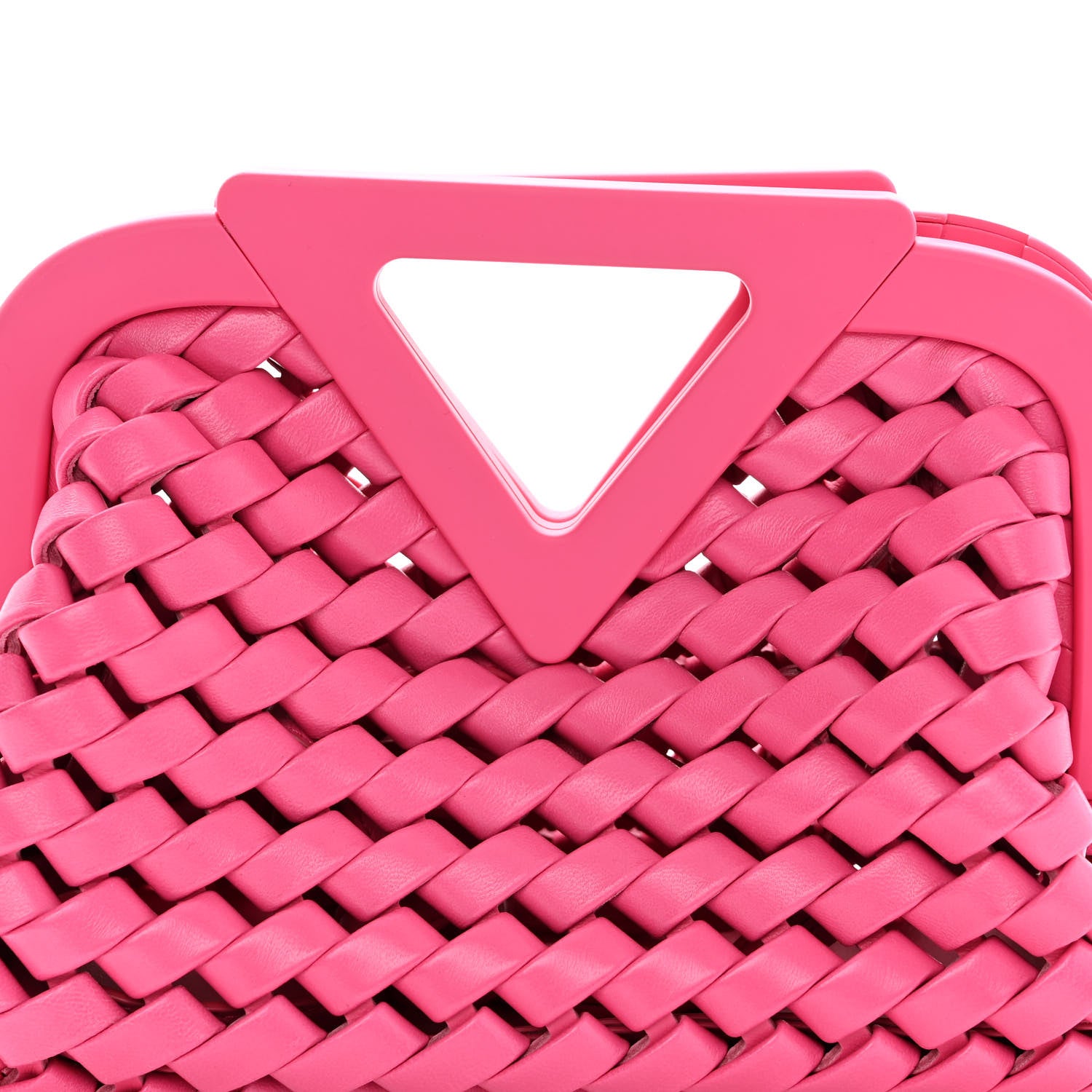 Bottega Veneta Lambskin Calfskin Slanted Intreccio Small The Point Triangle Bag Bonbon 7 of 12