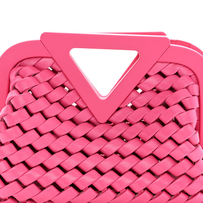 Bottega Veneta Lambskin Calfskin Slanted Intreccio Small The Point Triangle Bag Bonbon 7 of 12