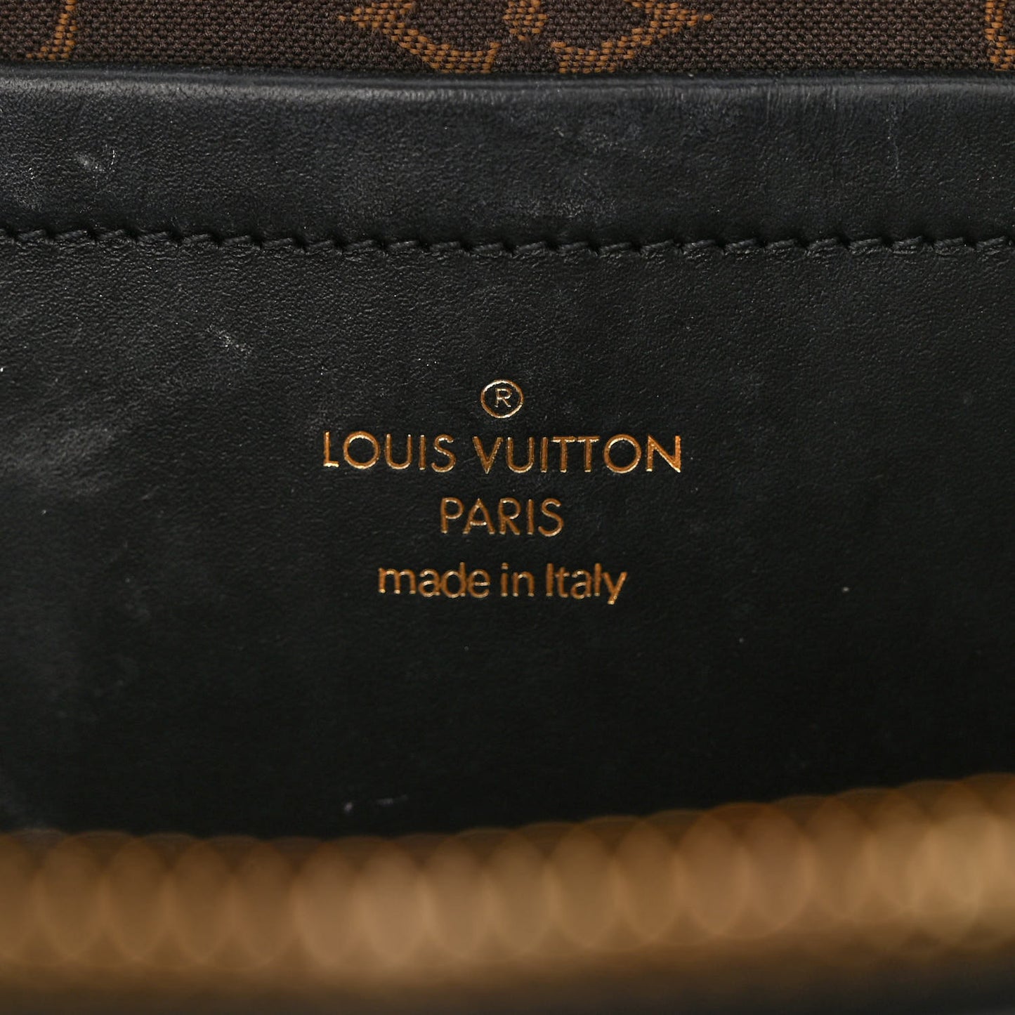 Calfskin Monogram Embossed Utility Crossbody Black