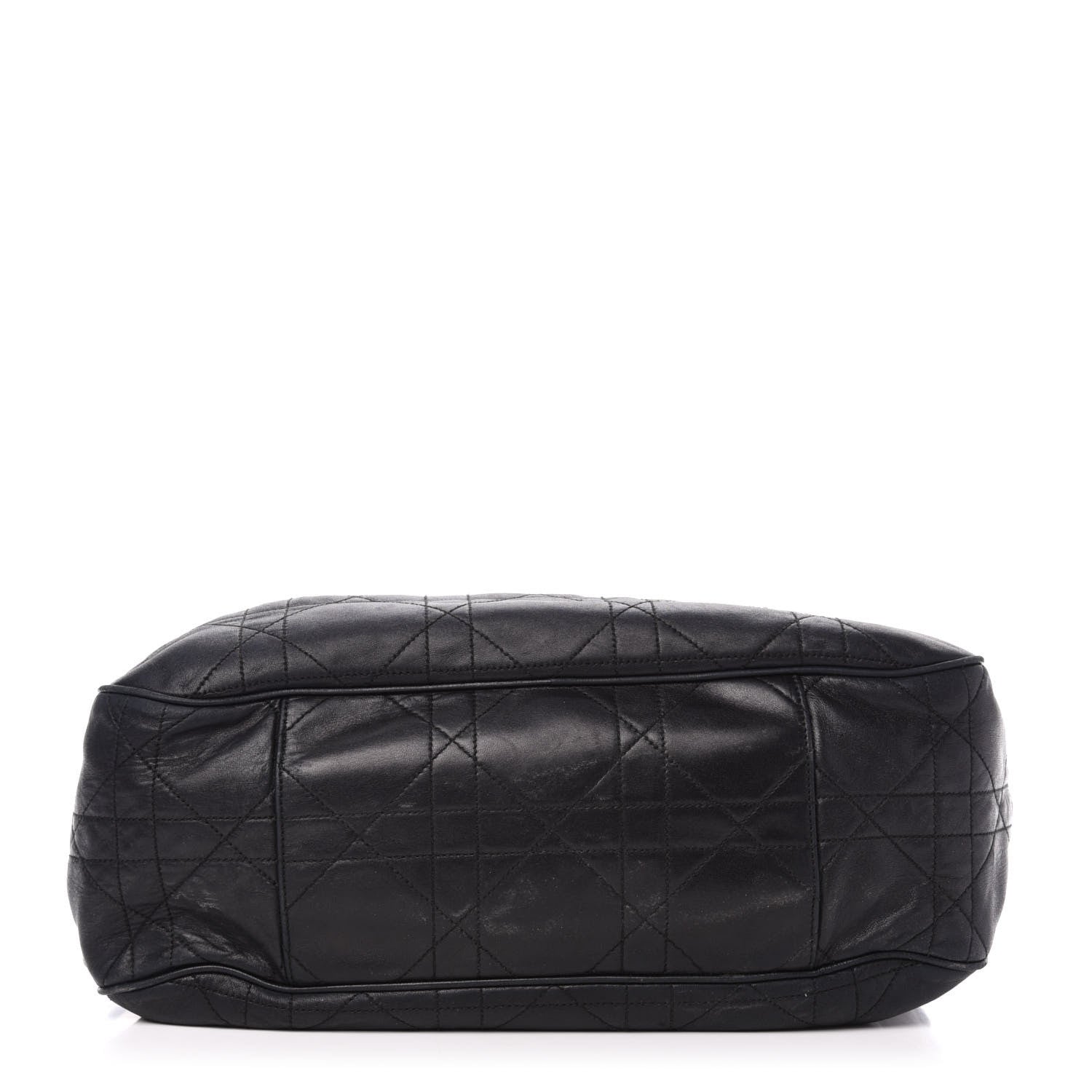 Christian Dior Lambskin Cannage Drawstring Bag Black 5 of 17