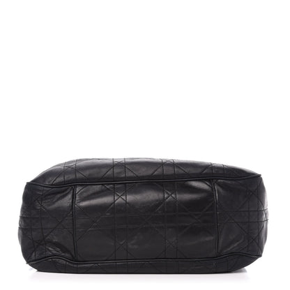 Christian Dior Lambskin Cannage Drawstring Bag Black 5 of 17