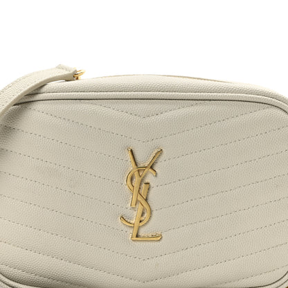Saint Laurent Grain De Poudre Matelasse Monogram Mini Lou Camera Bag Crema Soft 7 of 9
