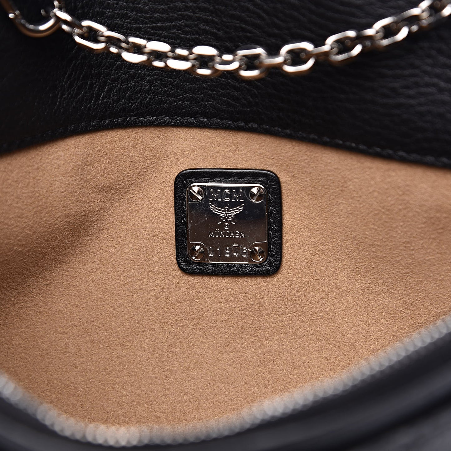 Calfskin Ottomar Monogram Medium Millie Crossbody Bag Black