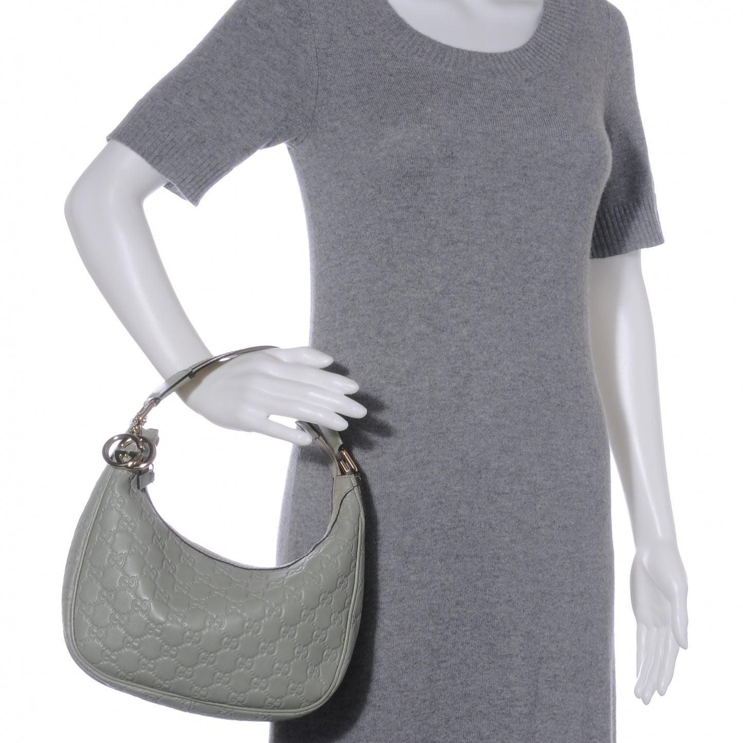 Guccissima Small Hobo Light Green