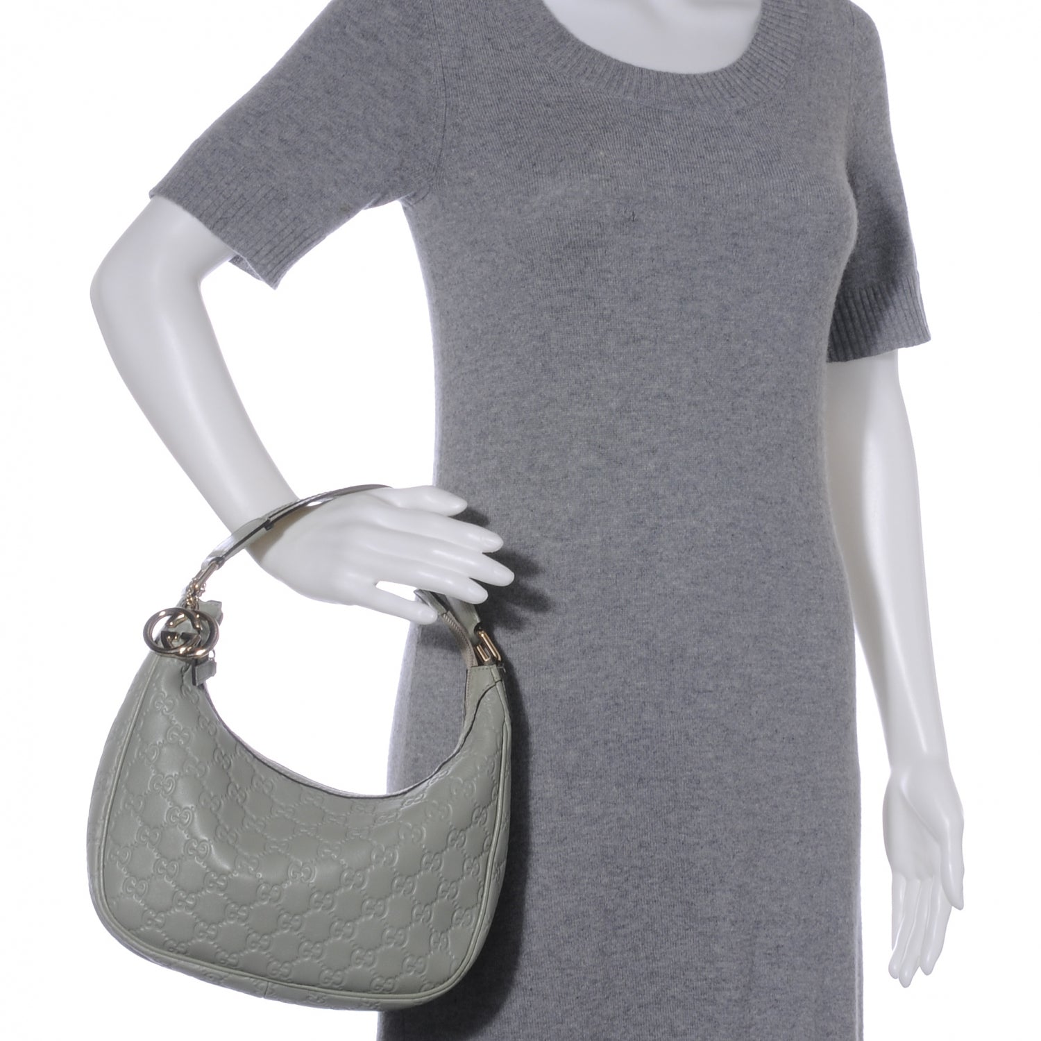 Gucci Guccissima Small Hobo Light Green 2 of 7