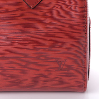 Louis Vuitton Epi Speedy 25 Castillan Red 10 of 11