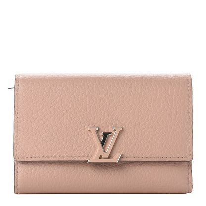 Louis Vuitton Taurillon Capucines Compact Wallet Magnolia 1 of 10