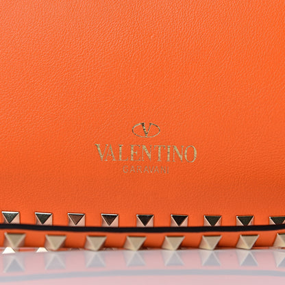 Valentino Garavani Vitello Medium Rockstud All Over Tote Orange 7 of 9