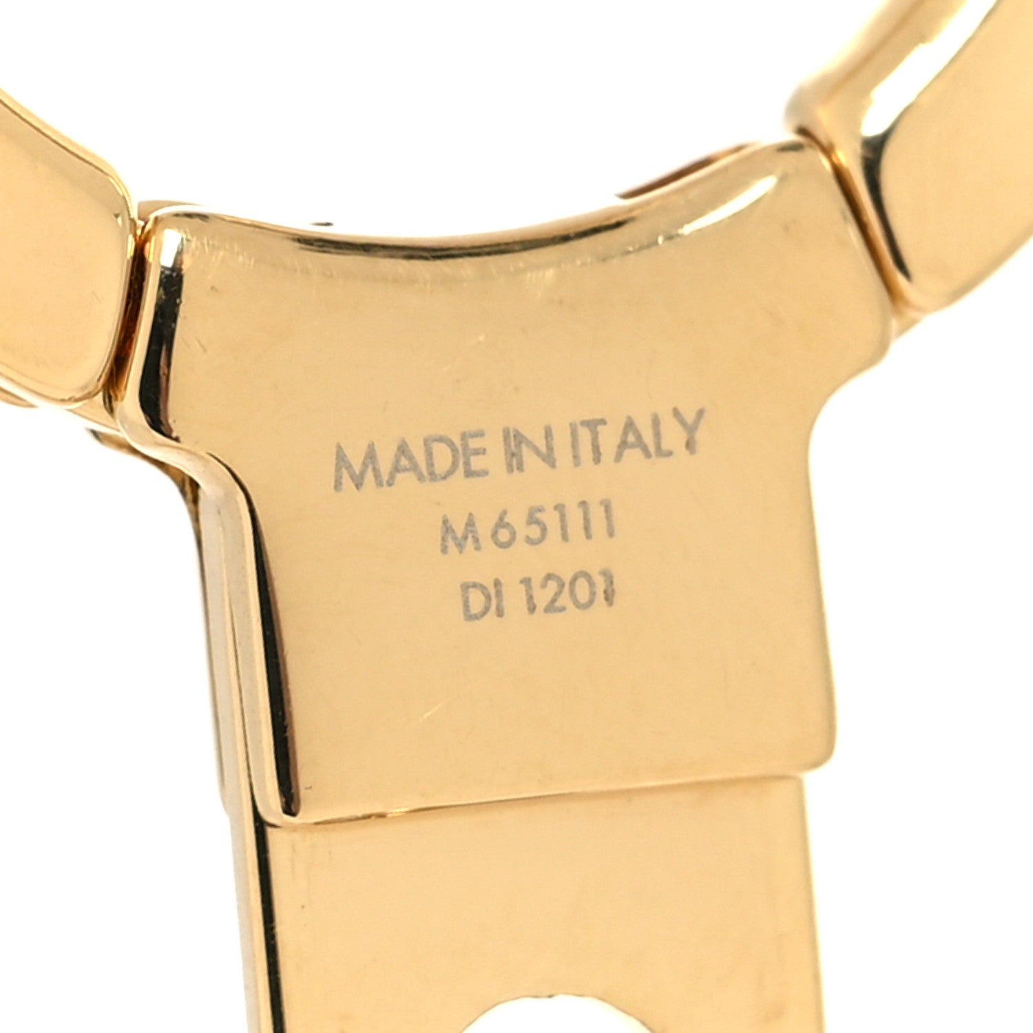 Louis Vuitton Brass Enamel Fleur De Monogram Bag Charm Chain Gold 4 of 4