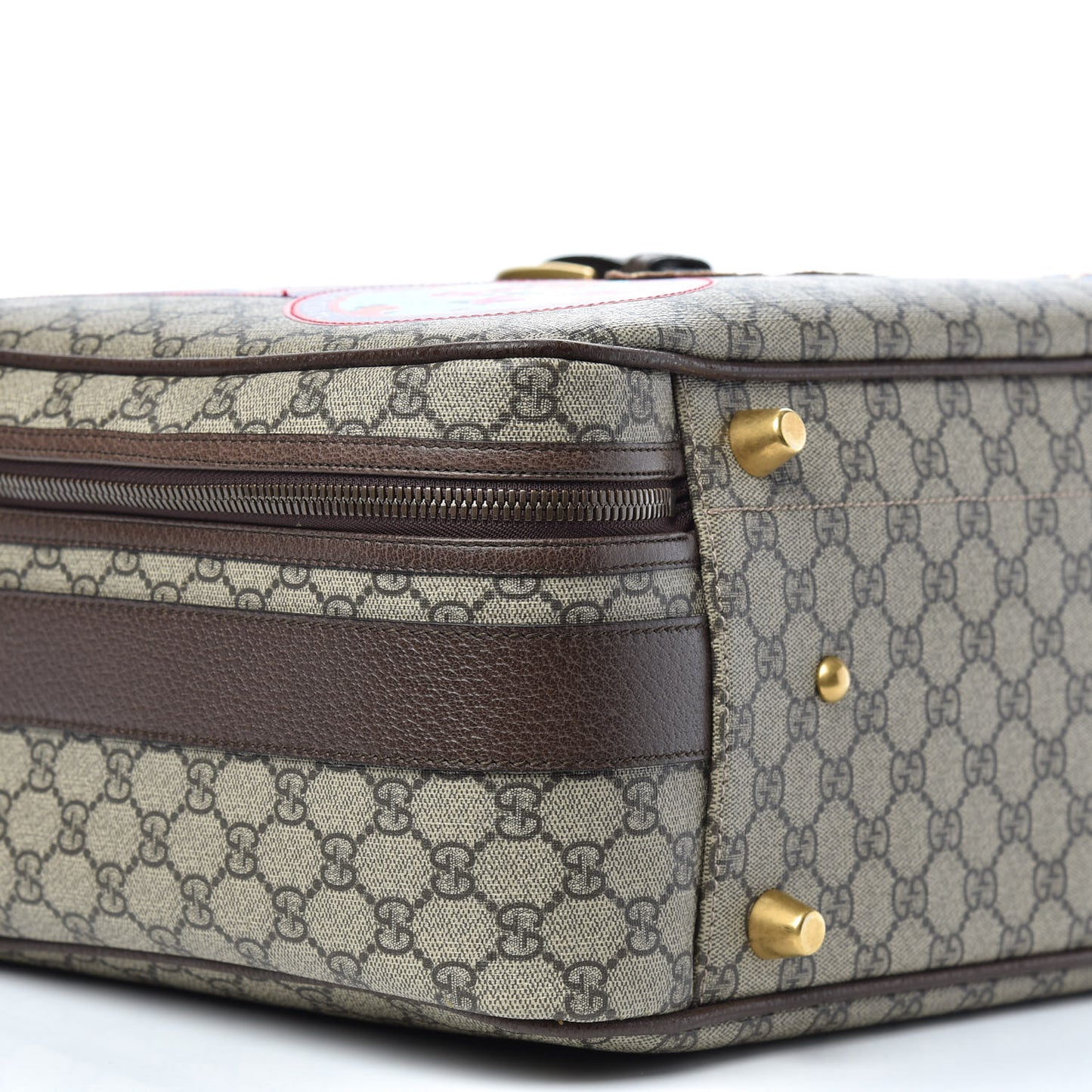GG Supreme Monogram Embroidered Modern Future Courrier Suitcase
