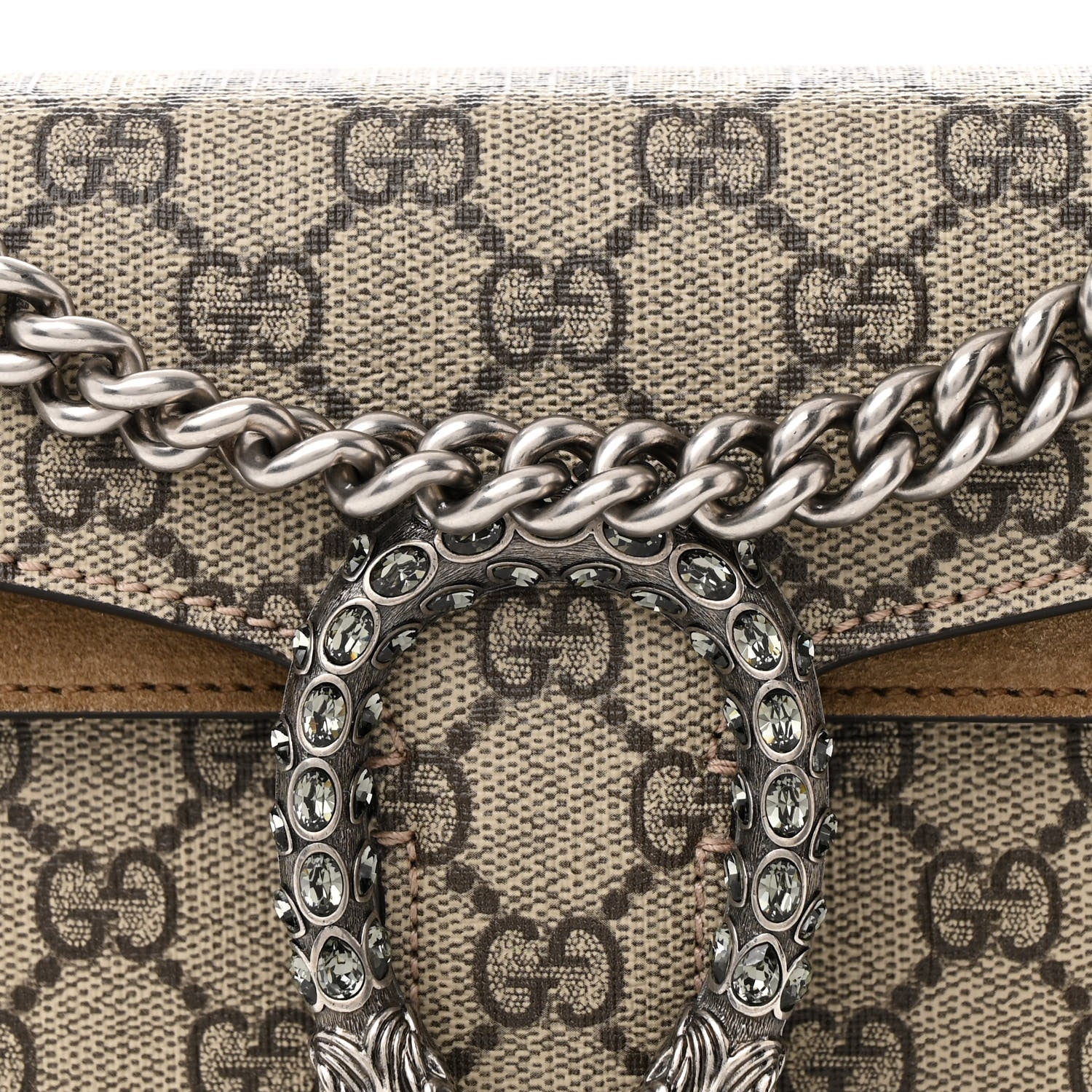 Gucci GG Supreme Monogram Small Dionysus Shoulder Bag Taupe 8 of 11