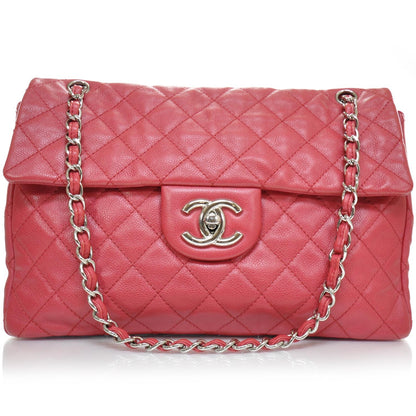 Chanel Washed Caviar Maxi Flap Fuchsia 1 of 10