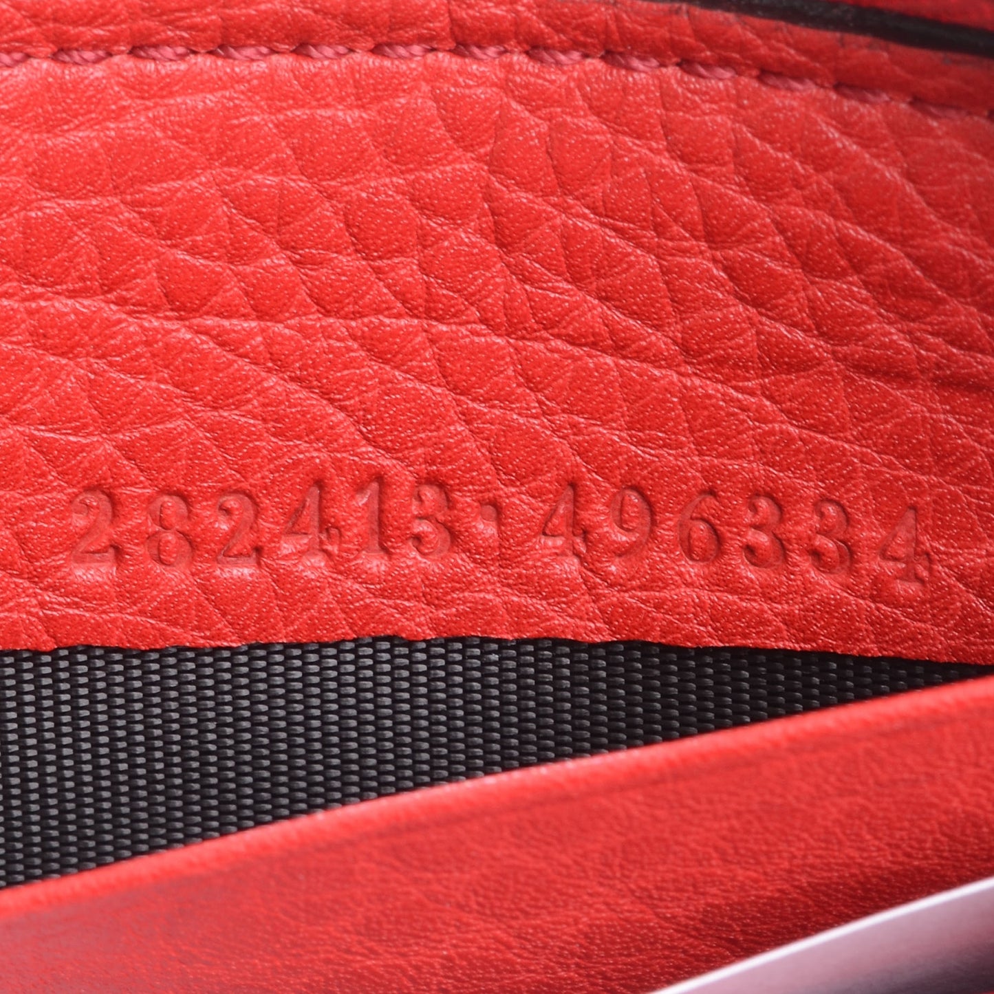 Pebbled Calfskin Soho Zip Around Wallet Red