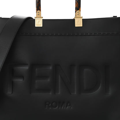 Fendi Vitello King Plexiglass Medium Fendi Sunshine Shopper Tote Black 6 of 11