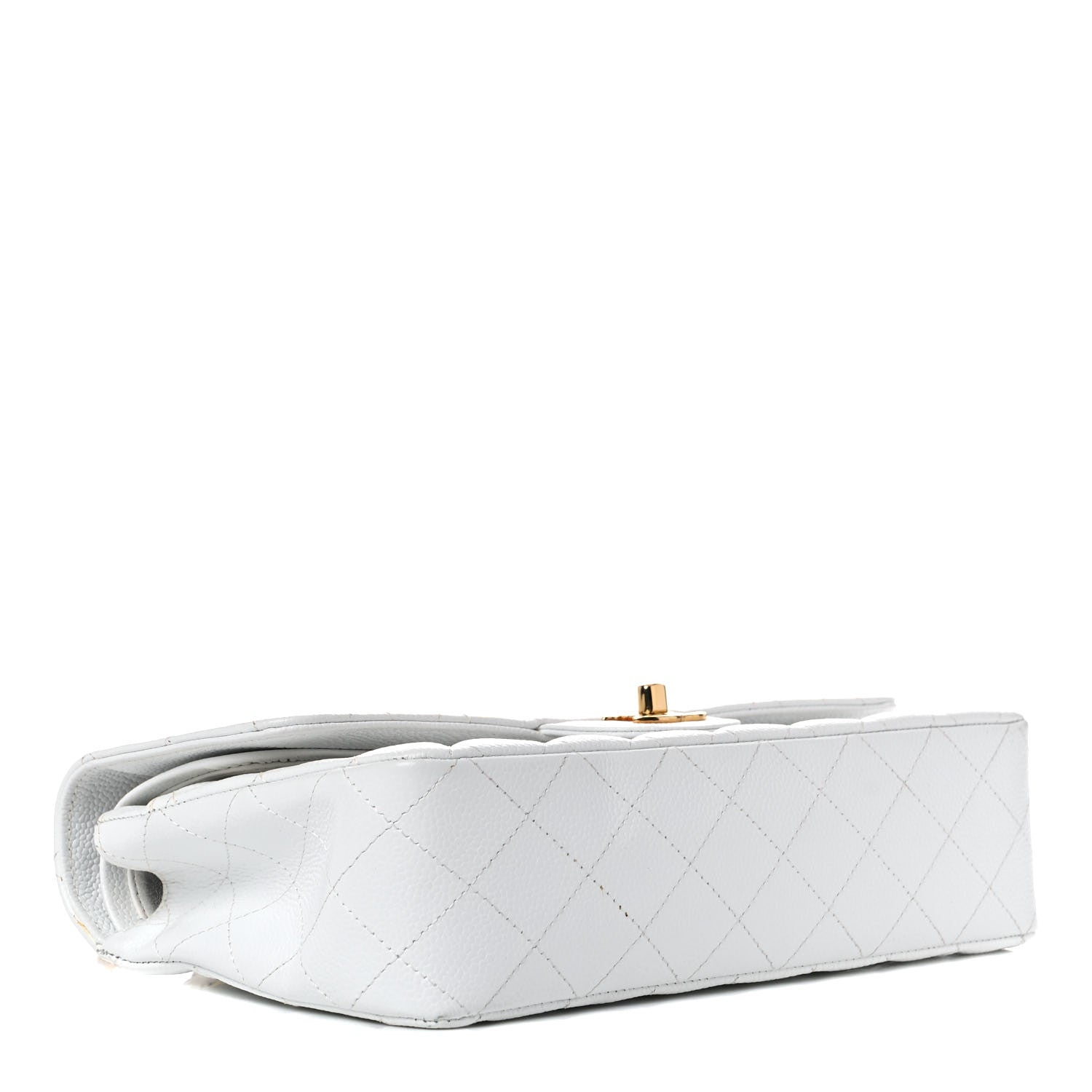 Chanel Caviar Quilted Medium Double Flap White 4 of 16