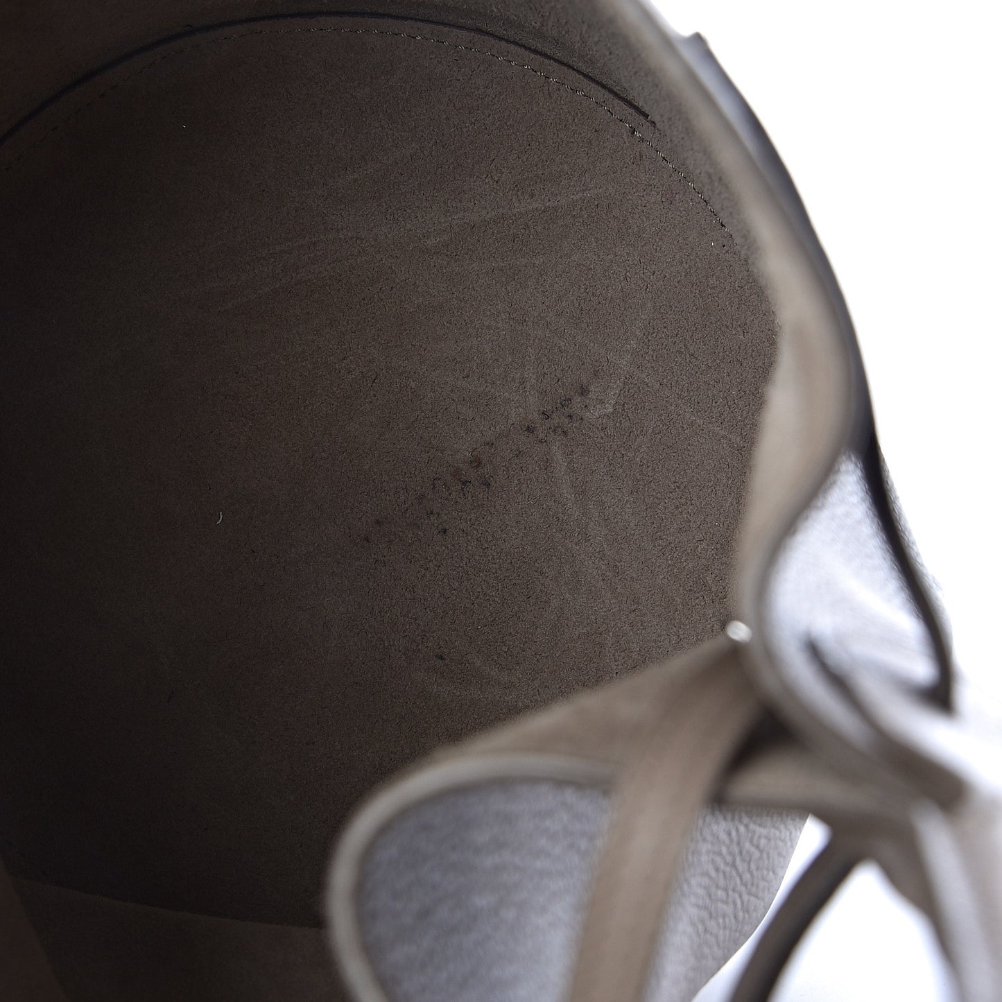 Supple Grained Calfskin Big Bag Bucket Light Taupe