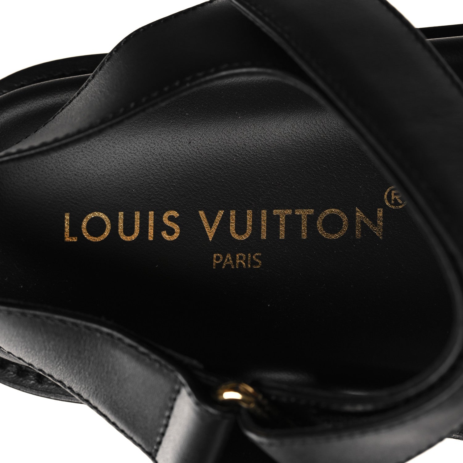 Louis Vuitton Lambskin Sunset Comfort Flat Sandals 38 Black 8 of 8