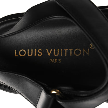 Louis Vuitton Lambskin Sunset Comfort Flat Sandals 38 Black 8 of 8