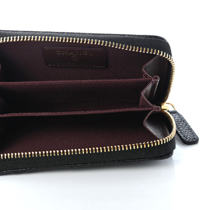 Chanel Caviar Quilted Zip Coin Purse Black 5 of 6