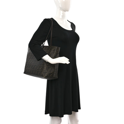 Fendi Zucca Spalmati Medium Roll Tote Tobacco Moro 2 of 12