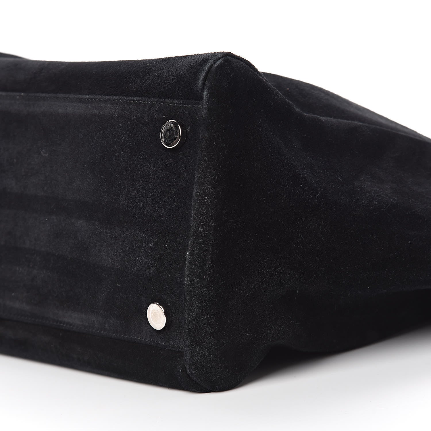 Saint Laurent Calfskin Suede Studded Reversible East West Shopping Tote Black 14 of 15