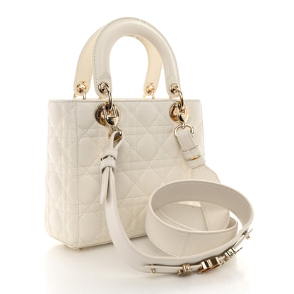 Christian Dior Lambskin Cannage Small My ABCDior Lady Dior White 3 of 11