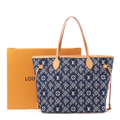 Louis Vuitton Jacquard Since 1854 Neverfull MM Blue 9 of 9