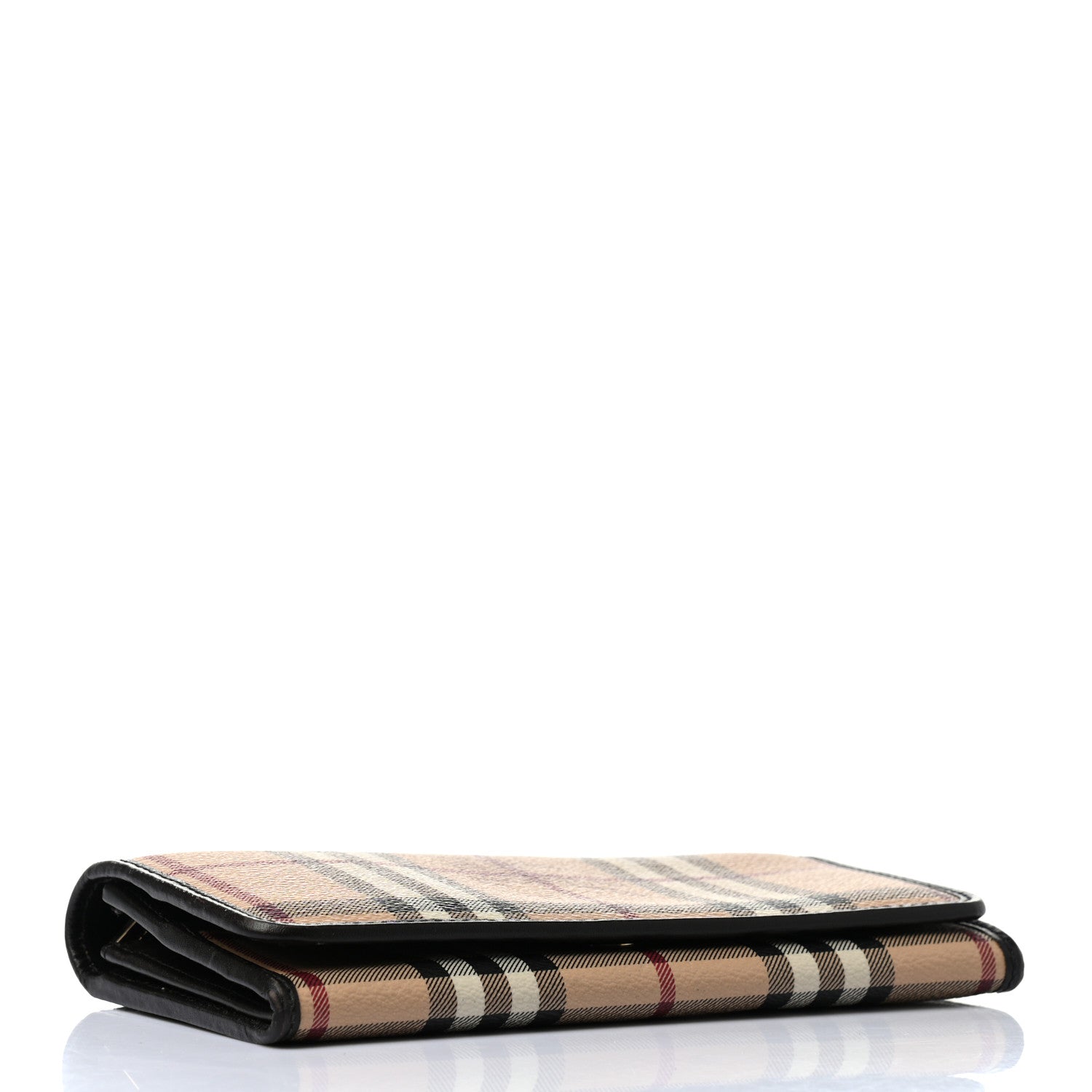 Burberry Haymarket Check Penrose Continental Wallet Chocolate 4 of 7