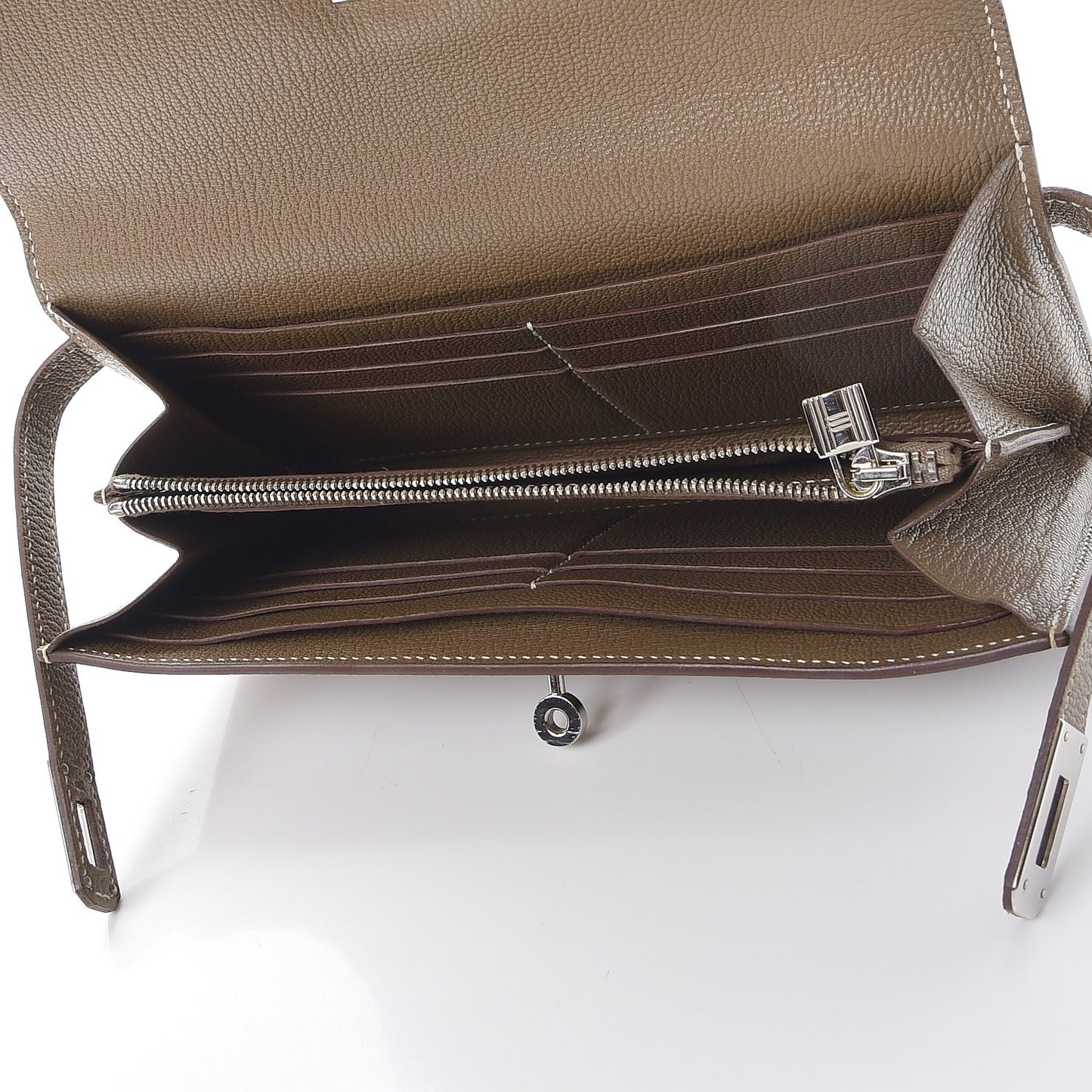 Chevre Mysore Kelly Longue Wallet Etoupe
