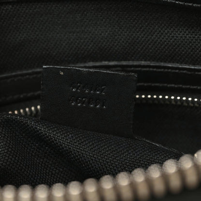 Gucci GG Supreme Monogram Appia Calfskin Web Flat Messenger Bag Black Grey 10 of 11