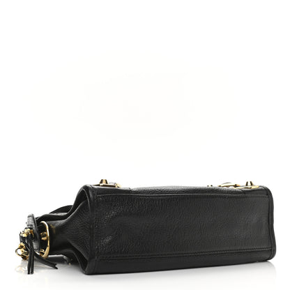 Balenciaga Chevre Gold Metallic Edge Hardware Mini City Black 4 of 10