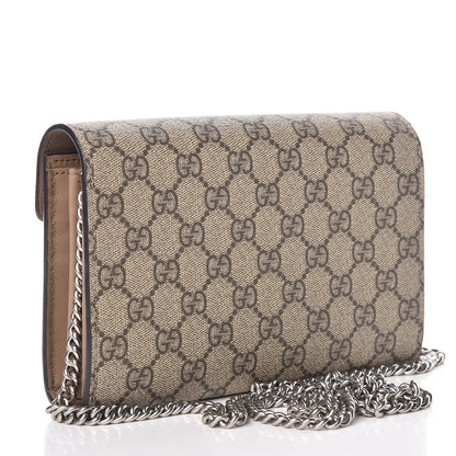 Gucci GG Supreme Monogram Mini Dionysus Chain Wallet Beige Taupe 3 of 12