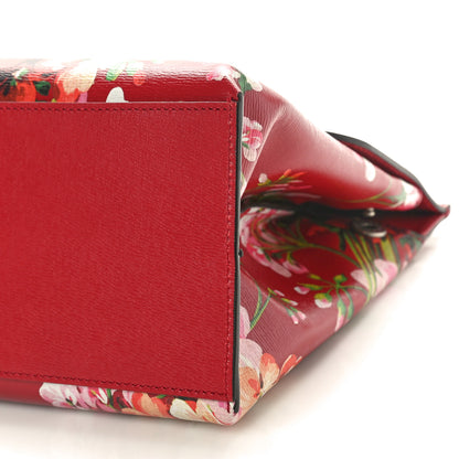 Gucci Shangai Calfskin Blooms Print Medium Bamboo Daily Top Handle Bag Romantic Cerise Multicolor 9 of 9