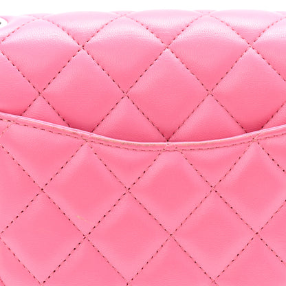 Chanel Lambskin Quilted Mini Rectangular Flap Dark Pink 12 of 14