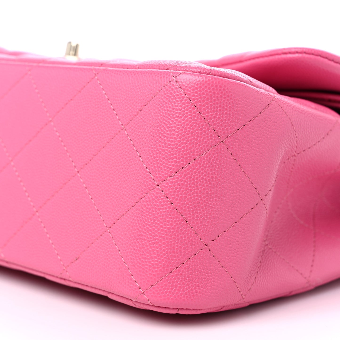 Caviar Quilted Jumbo Double Flap Pink