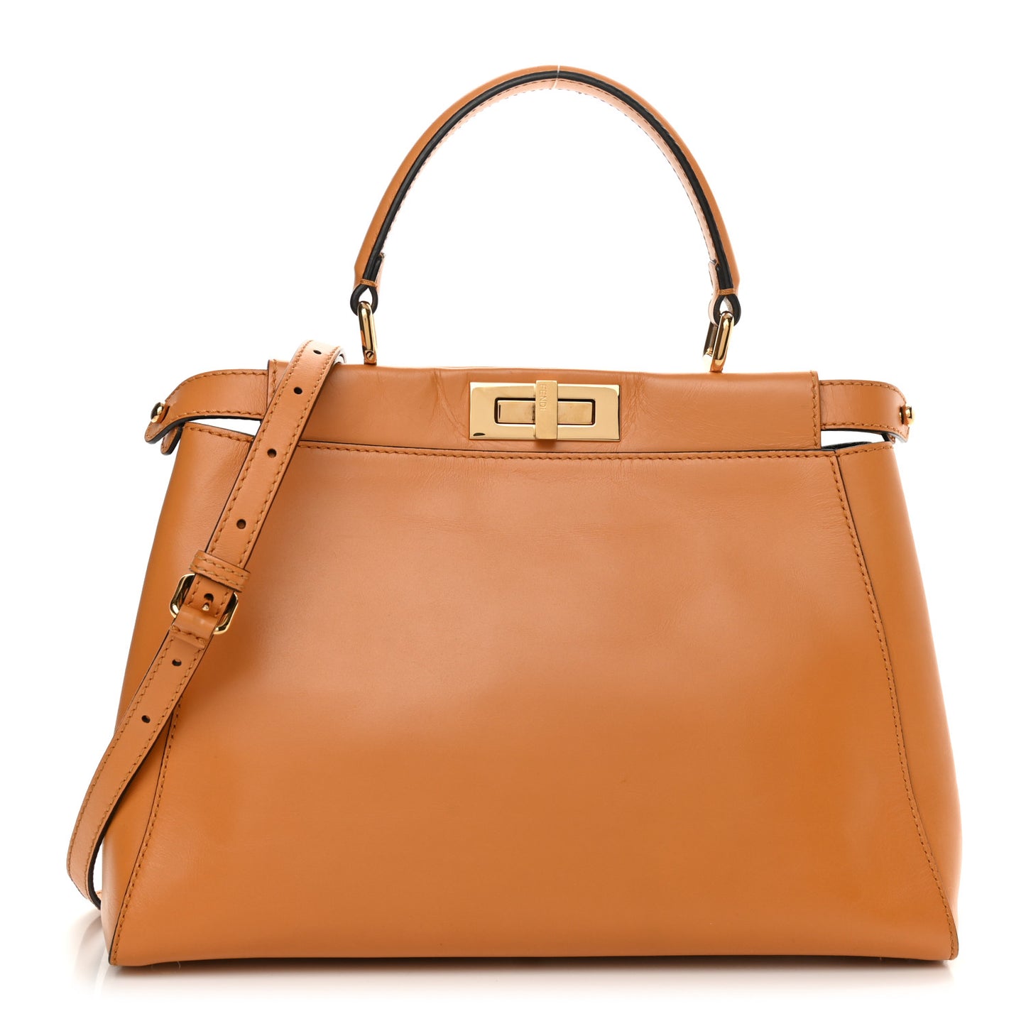 Vitello Morgan Fabric Jacquard Pequin Medium Peekaboo Iconic Satchel Giallo Syrup Tobacco Black