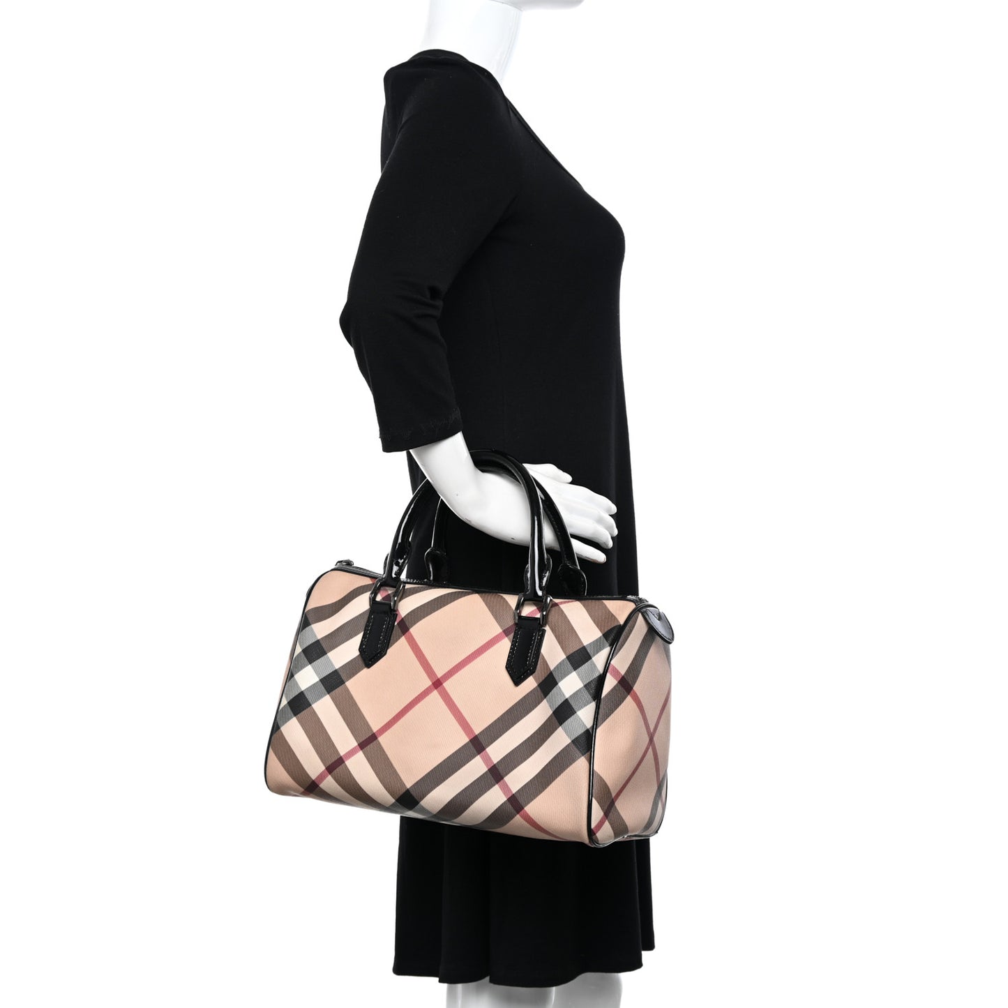 Nova Check Small Chester Bowling Bag Black