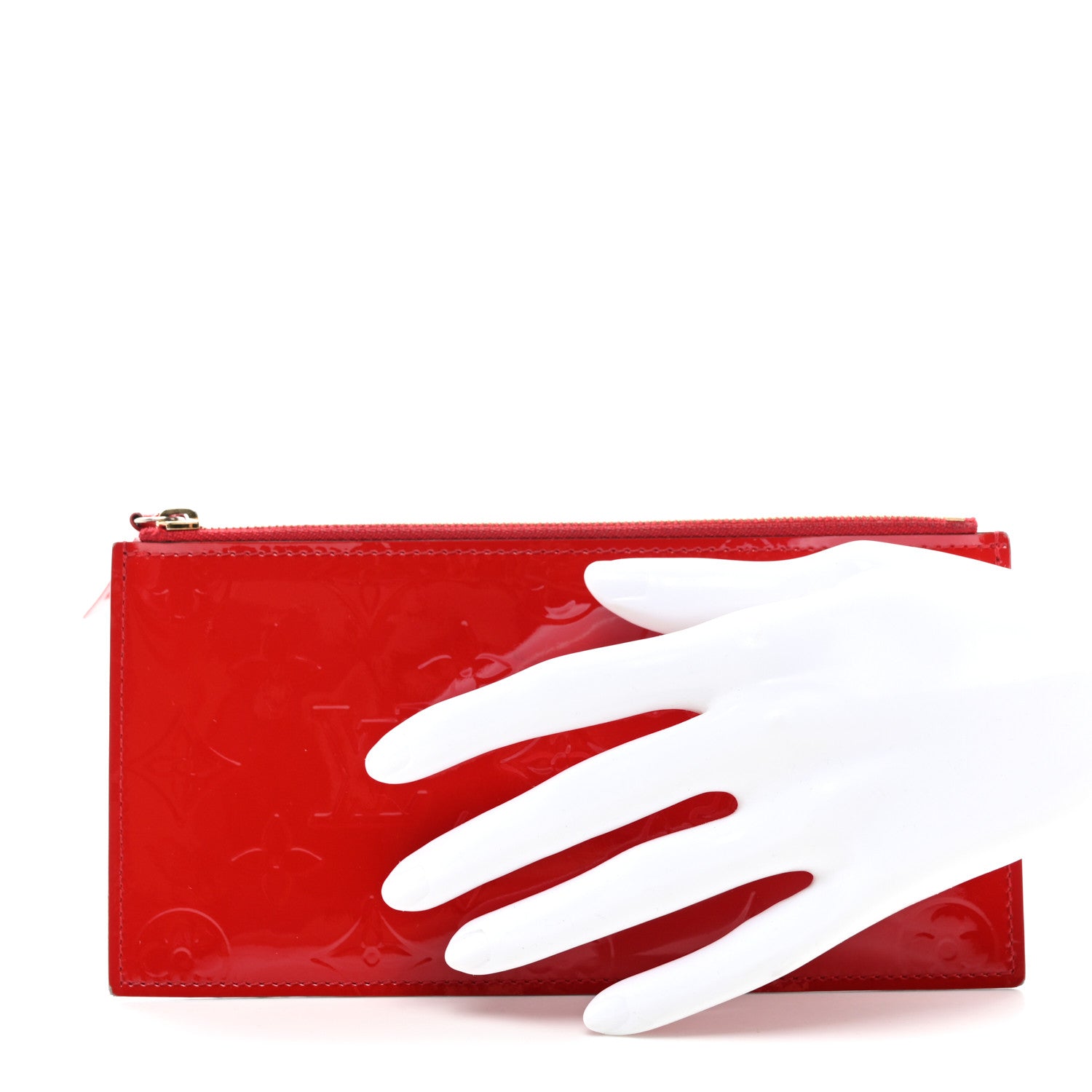 Louis Vuitton Vernis Felicie Chain Wallet Zippered Insert Cherry 2 of 7
