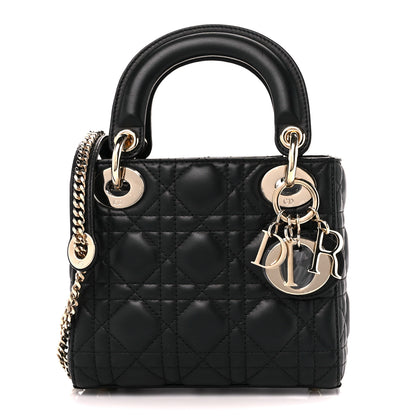 Christian Dior Lambskin Cannage Mini Lady Dior Black 1 of 11
