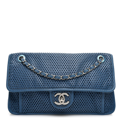 Chanel Perforated Calfskin Large Up In The Air Flap Blue 1 of 10
