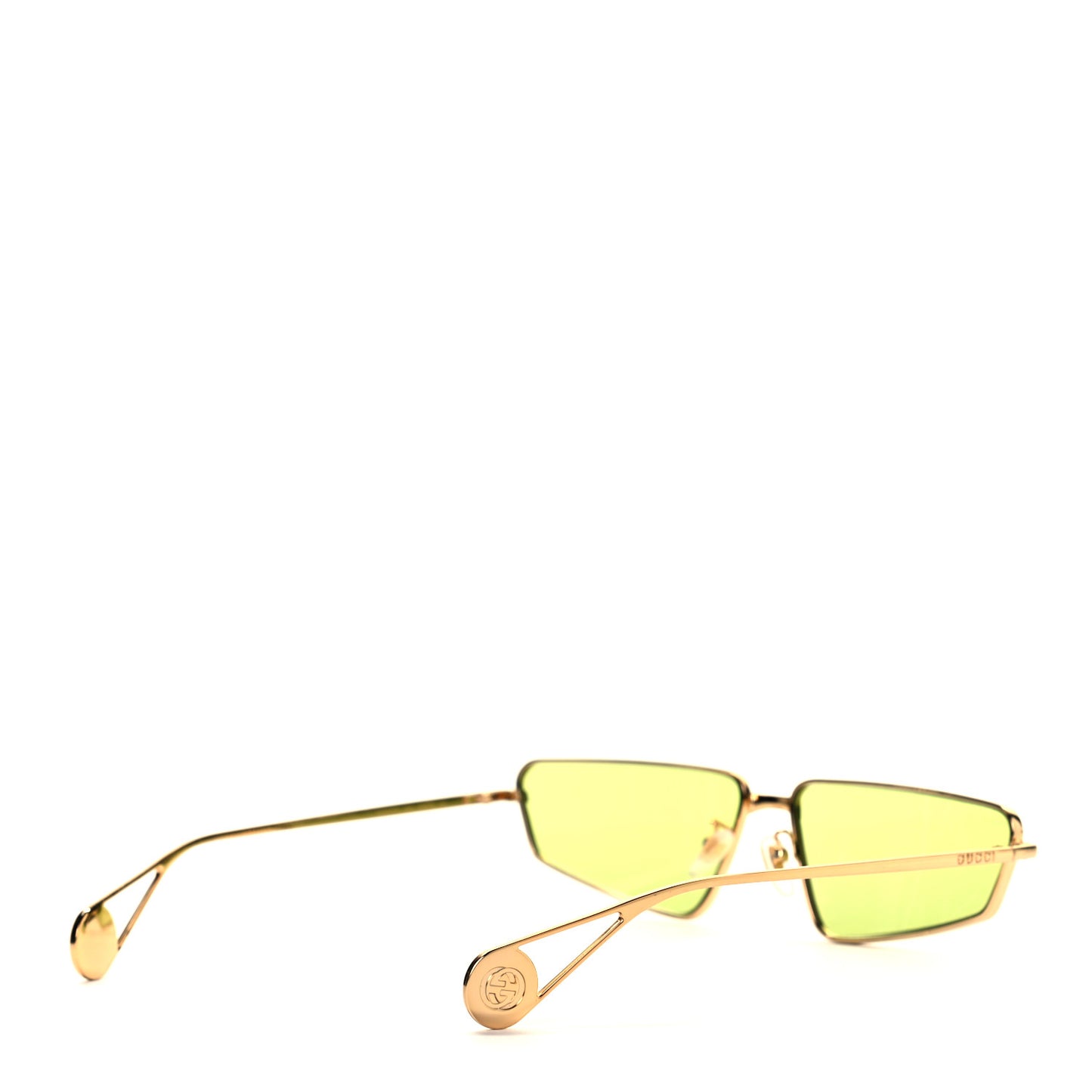 Metal Cat Eye Sunglasses GG0537S Gold Green