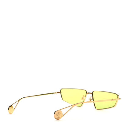 Gucci Metal Cat Eye Sunglasses GG0537S Gold Green 4 of 7
