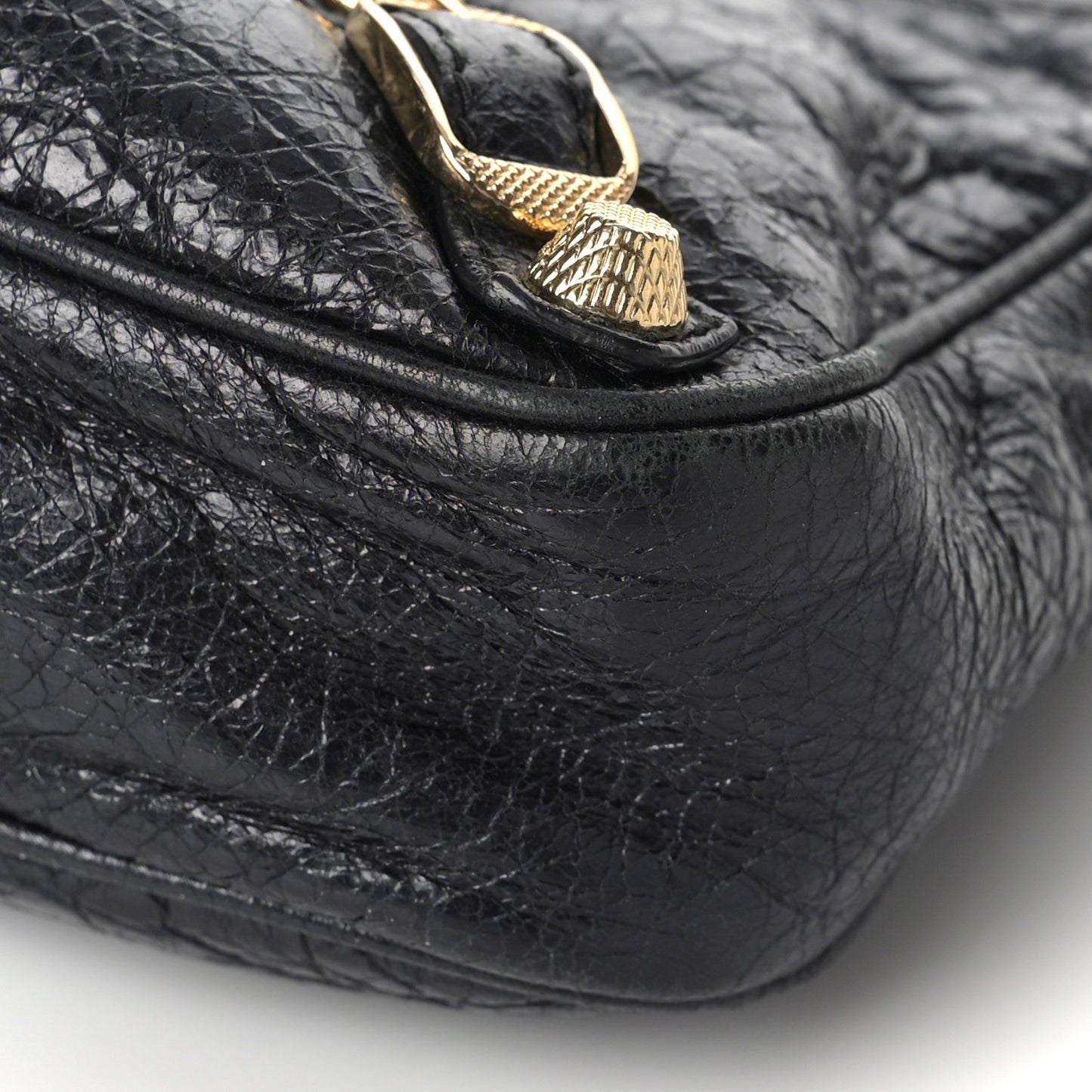 Agneau Giant 12 Gold Hardware Hip Black