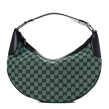 Gucci Monogram Half Moon Hobo Green 1 of 14