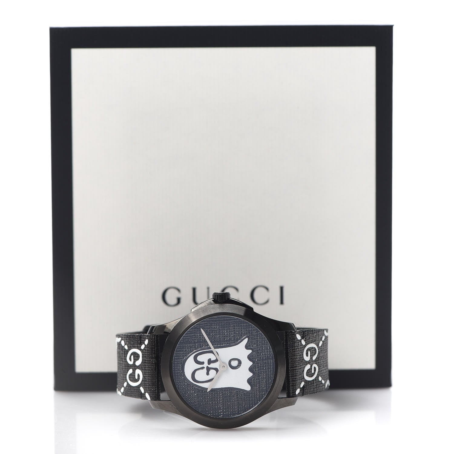 Gucci PVD Stainless Steel Canvas 38mm G-Timeless Ghost Quartz Watch Black 6 of 6