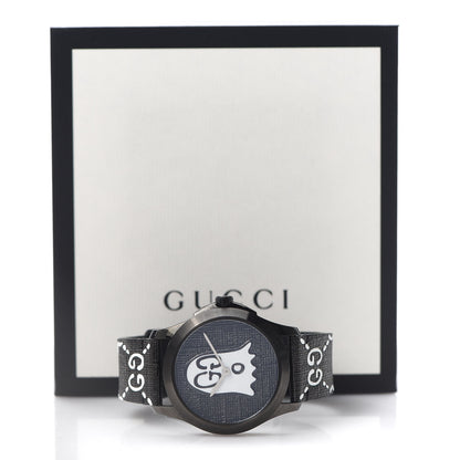 Gucci PVD Stainless Steel Canvas 38mm G-Timeless Ghost Quartz Watch Black 6 of 6