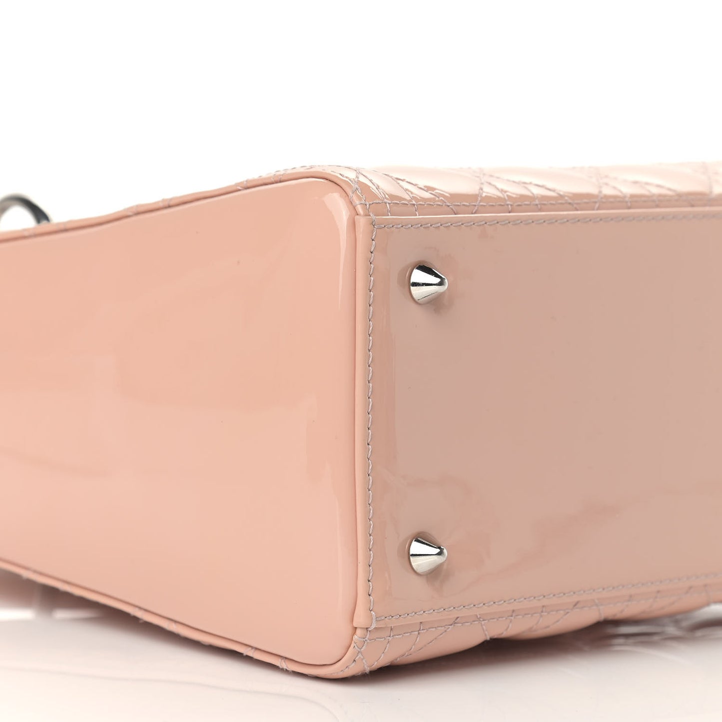 Patent Cannage Medium Lady Dior Light Pink